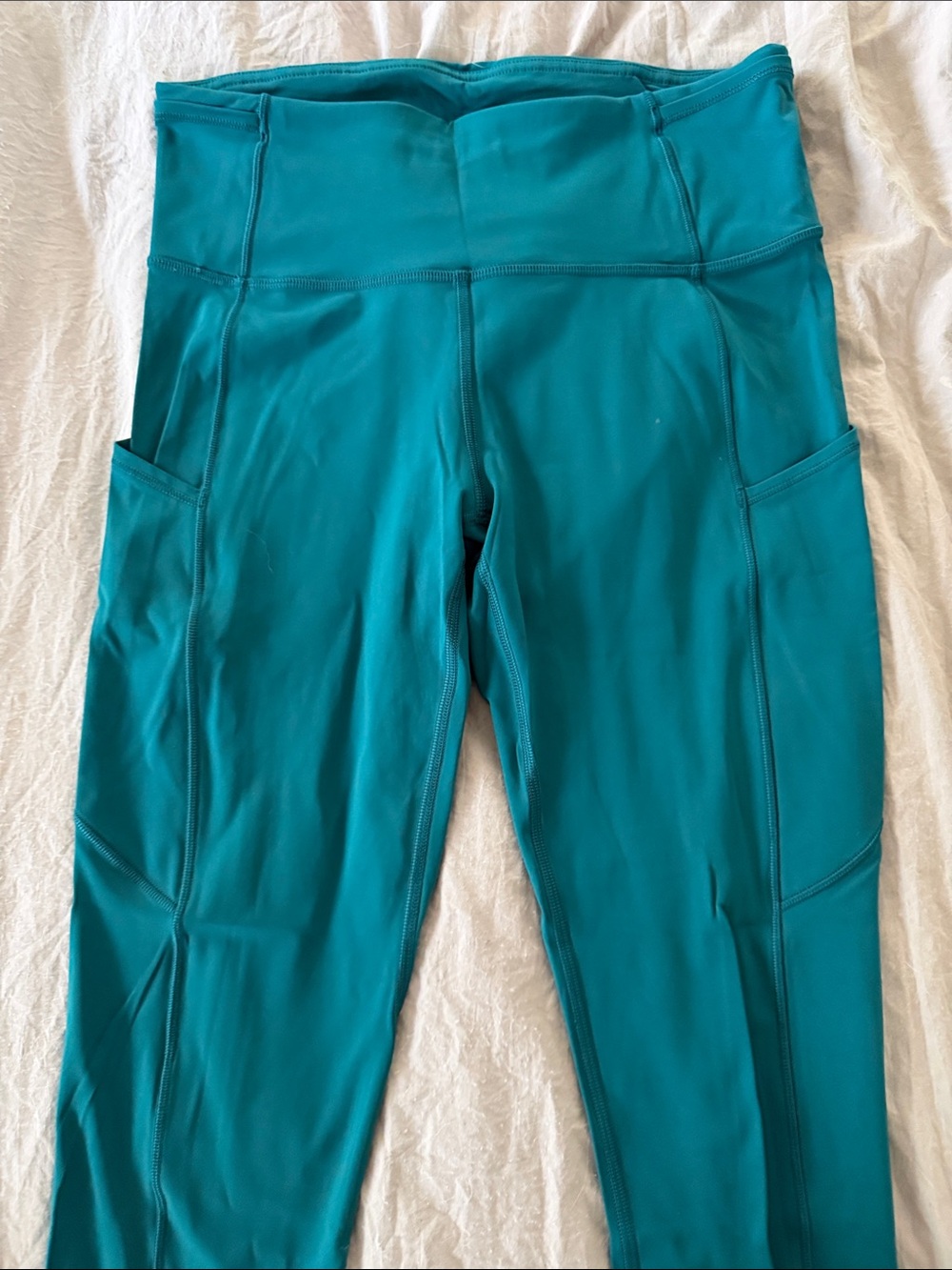 lululemon teal-green high-rise workout leggings